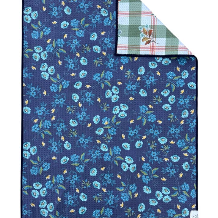 Blue Green Kristine: Reversible Hand Towel for wholesale on Faire