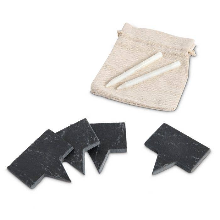 Maison Du Fromage Natural Slate Cheese Markers Set for wholesale by HIC - Harold Import Co.