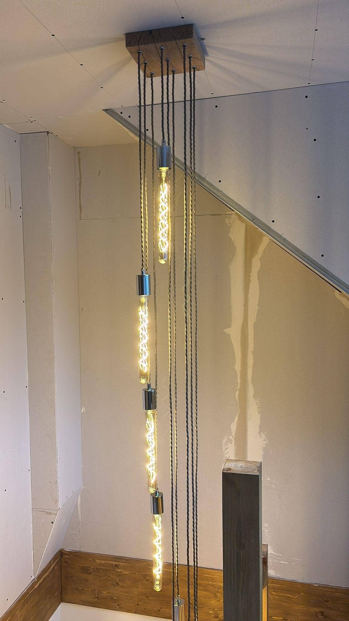 MooBoo Home - Vente Lustre/Suspension - Lustre Cascade Carré 9 ampoules3