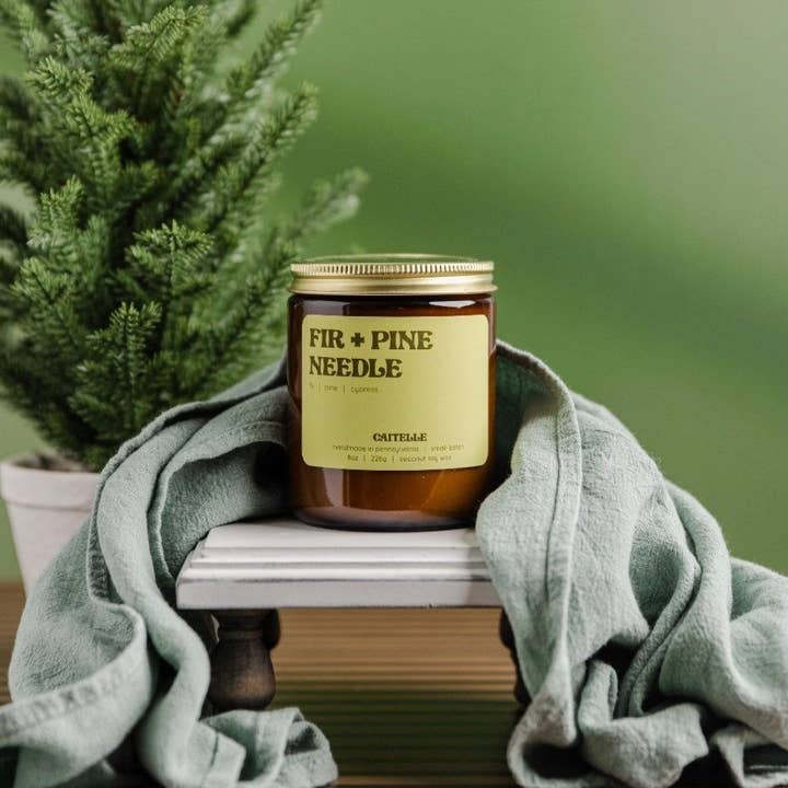 Caitelle - Wholesale Jar/Filled Candle - Fir & Pine Needle Handmade Coconut Soy Wax Candle0