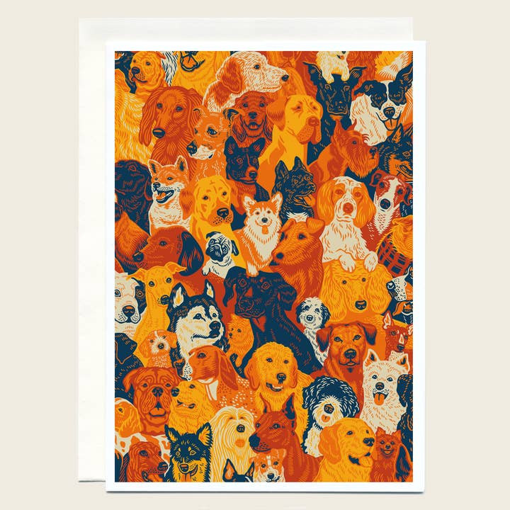 Many Dogs | 5x7 Greeting Card for wholesale by John Vogl