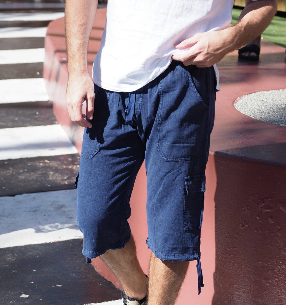 Cotton Natural - Wholesale Shorts - Men's - St. John Midnight Blue Shorts