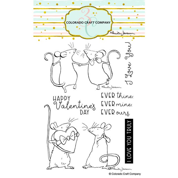 Colorado Craft Company - Venta al por mayor Sello de goma/decorativo - AJ417 Anita Jeram ~ Siempre tuyo