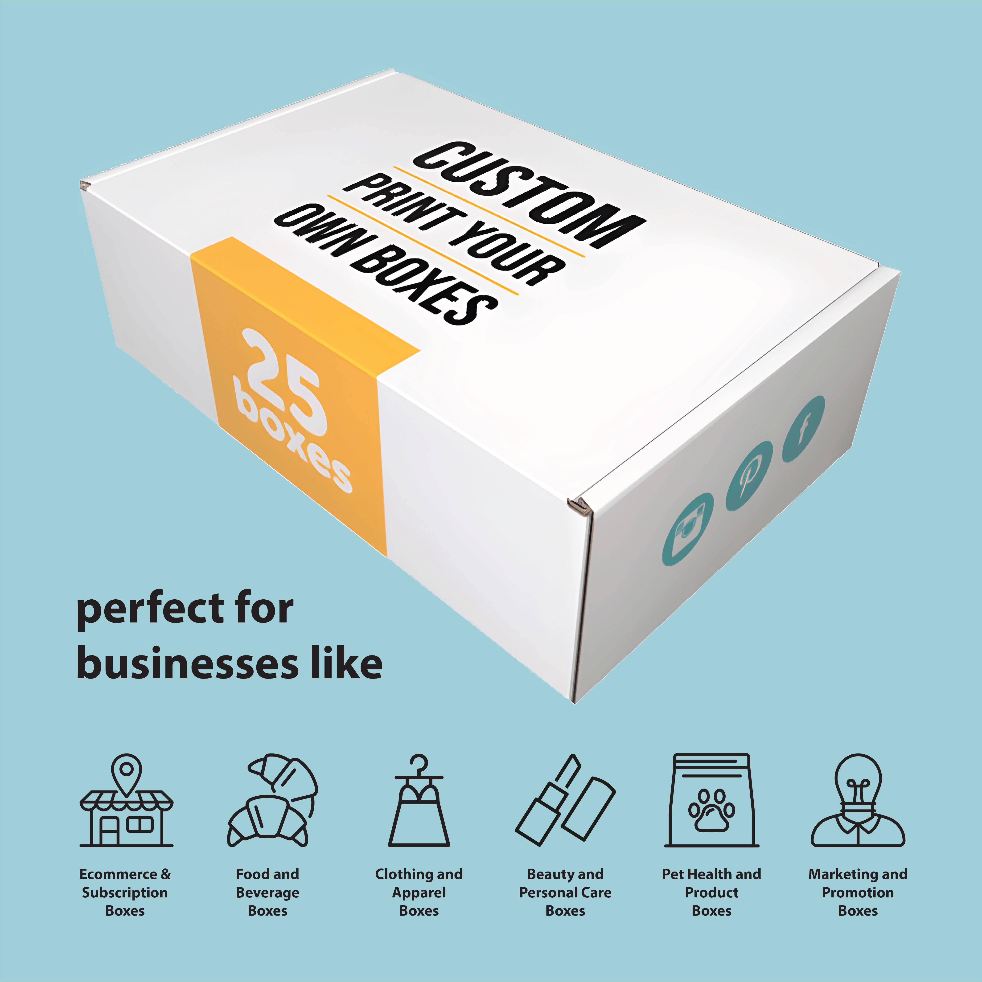 PackSales - Wholesale Gift Box - Box Design With Logo Print (Pack Of 25 Boxes)1