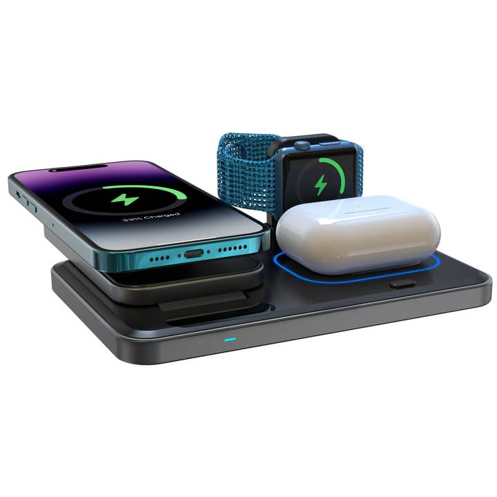 LAX Gadgets - Wholesale Charger - Flat Folding 3-in-1 Fast Wireless Charger -Retail Packaging17