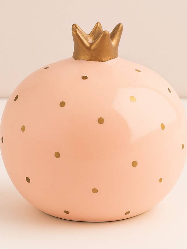 Accent de vase en grenat rose blush avec détails dorés pour la vente par Atolia Designs