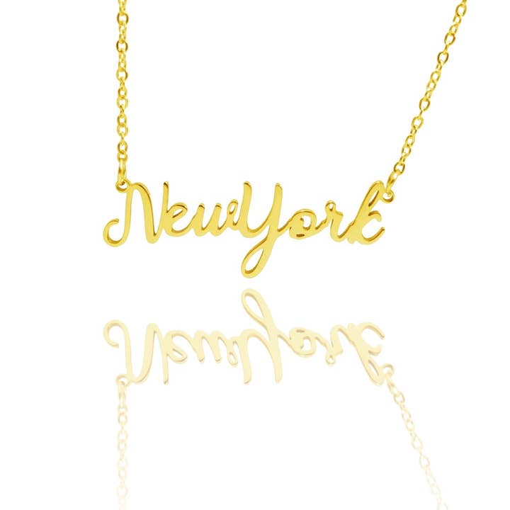 KIKICHIC – wholesale Pendant/charm necklace – New York Script Necklace