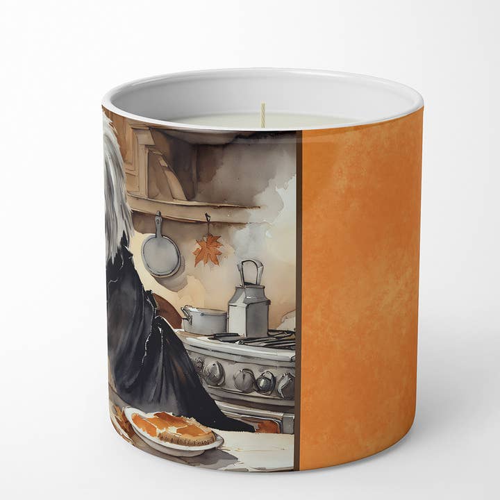 Caroline's Treasures - Wholesale Jar/Filled Candle - Bearded Collie Fall Kitchen Pumpkins Decorative Soy Candle6