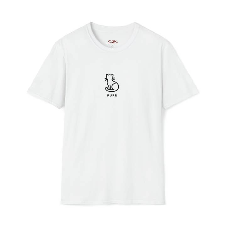 T-Shirt Unissexo Softstyle PURR CAT por atacado de StickMuze