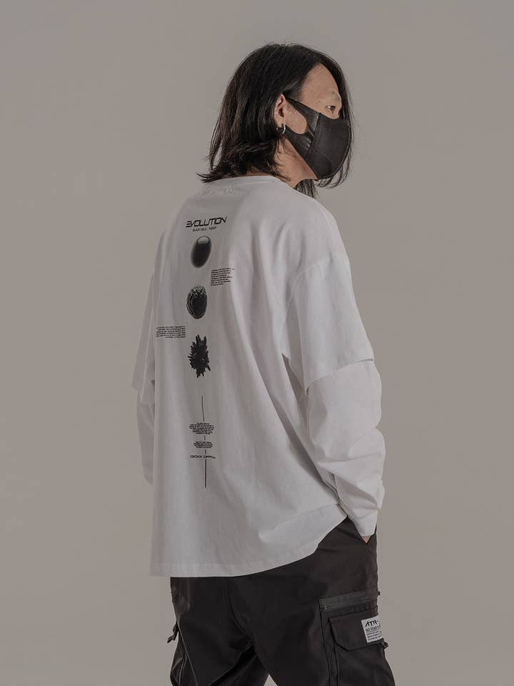 niepce - Wholesale Screen Printed T-Shirt - Unisex - CRO778 Tech Evolution Long Sleeves Tee13