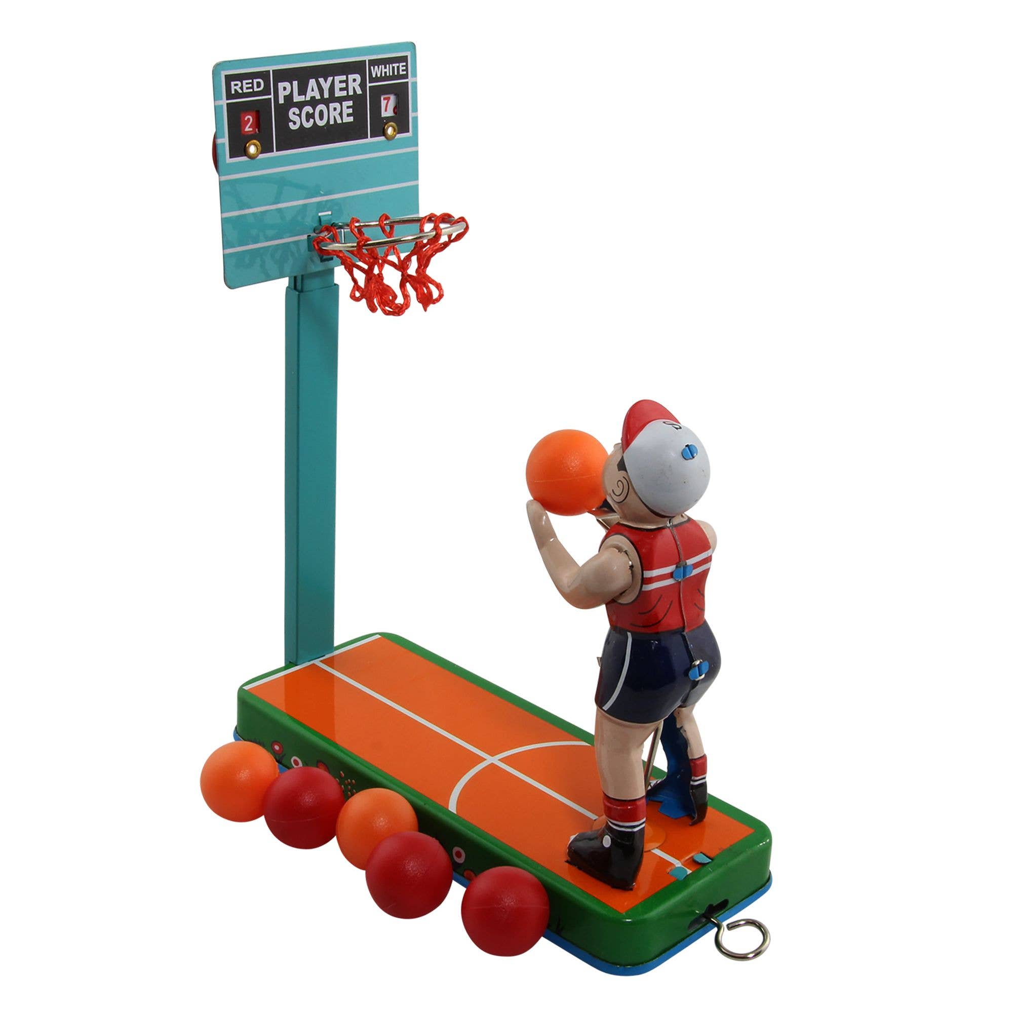 Tribal Trade GmbH - Wholesale Decorative Figurine - Tin toy basketball player basketball made of tin0