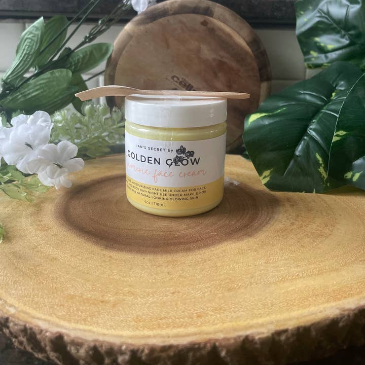 myrtleandflossie - Vente Crème hydratante pour le visage - Golden Glow - Crème hydratante pour le visage au curcuma+beurre de karité2