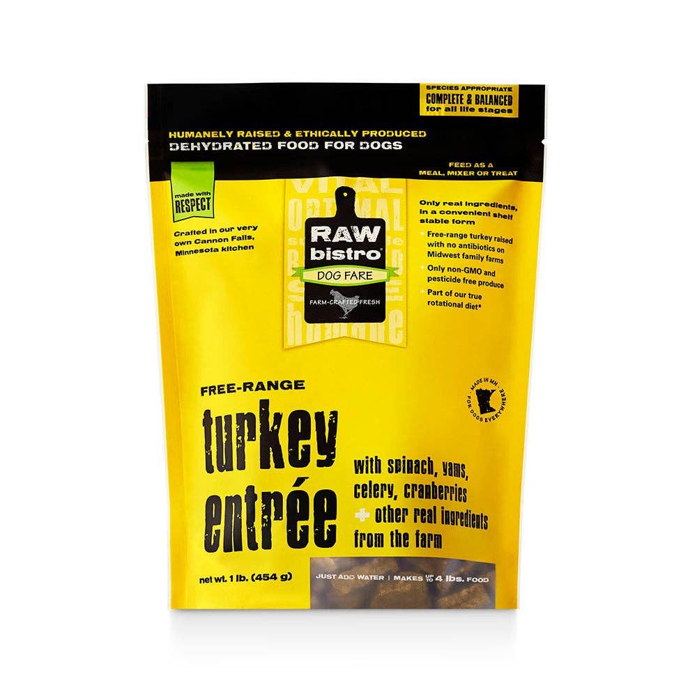 Raw Bistro Pet Fare - Wholesale Pet Food - Dog - 🦃 Raw Bistro Dehydrated Turkey Entrée for Dogs