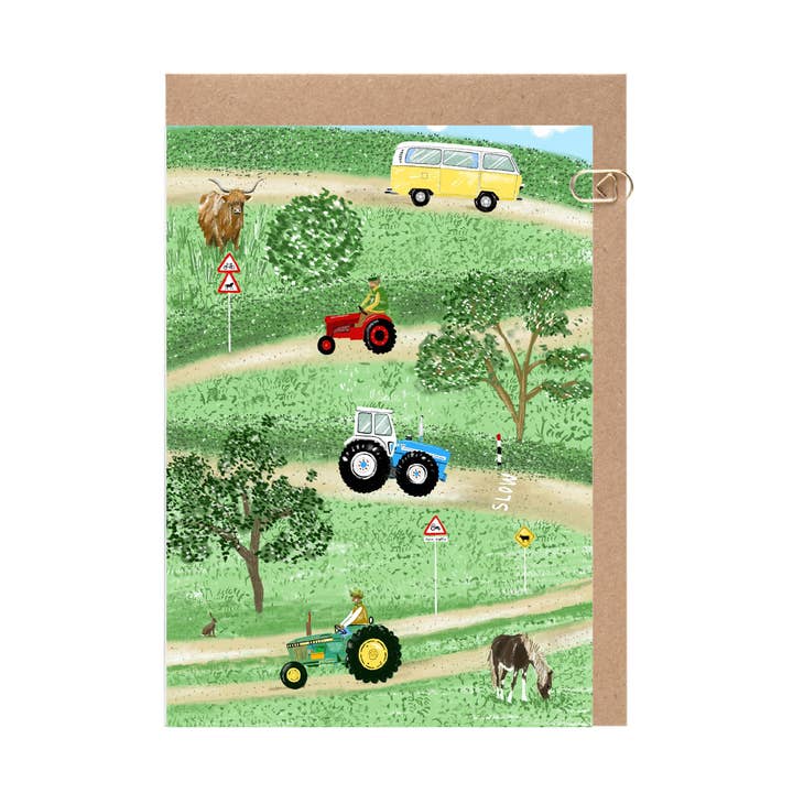 Tractors Card for wholesale by Meloo