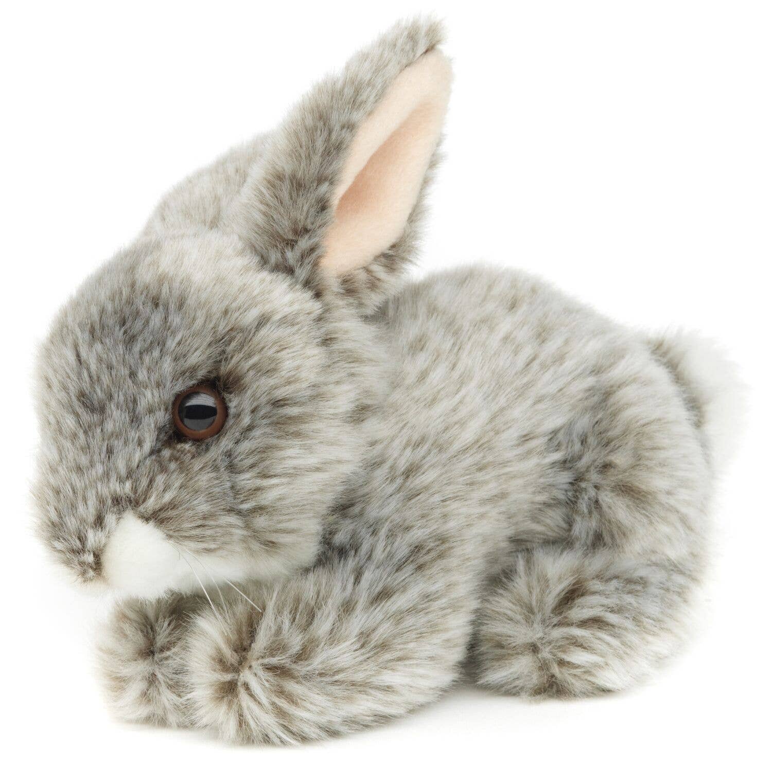 Uni Toys - Vente Peluche – enfant et bébé - Lapin couché (gris) - 18 cm (longueur) - doudouille/peluche0