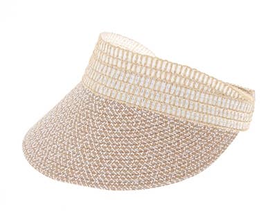 DNMC - Vente Visière – femme - Visière de soleil en paille chinée1