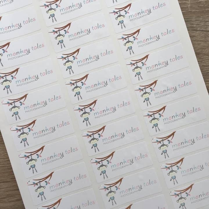 SR Creative Studio - Vendita all'ingrosso Adesivo - Adesivi rettangolari opachi A4 personalizzati con logo