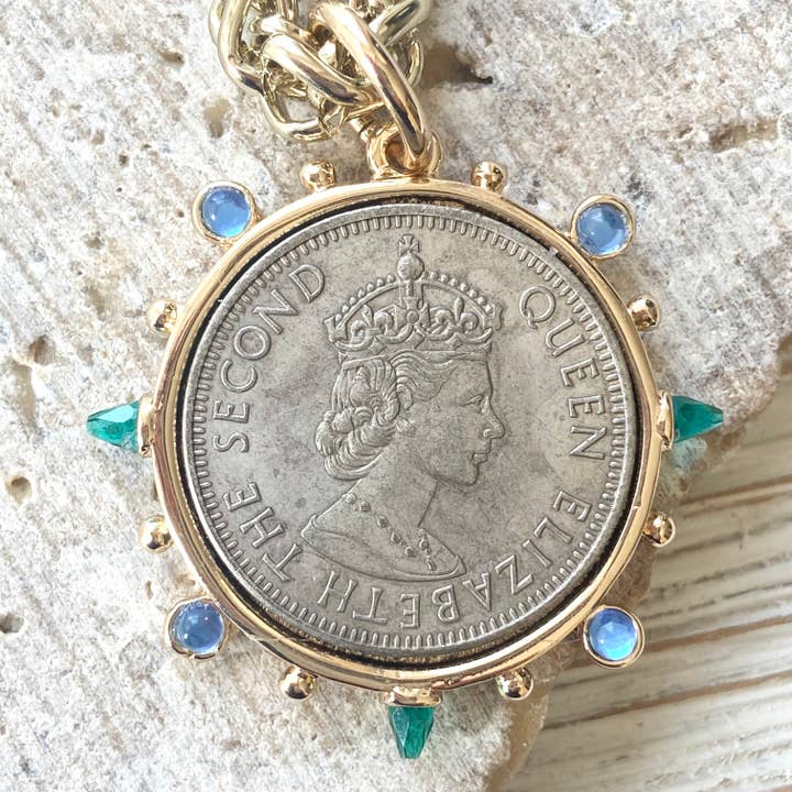 VB&CO Designs Handmade Jewelry - Wholesale Pendant/Charm Necklace - Queen Horse England Royal Family coin jewelry necklace4