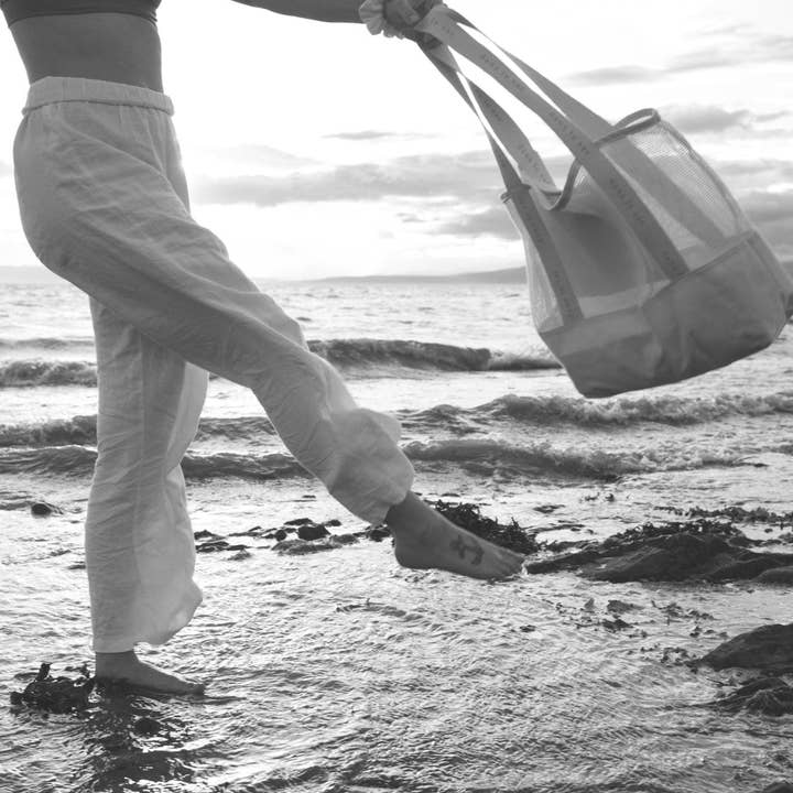 Dans le sac – Engroshandel Strandtaske – Net strandtaske i bomuld3