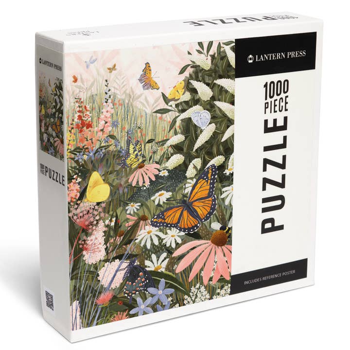 PUZZLE DA 1000 PEZZI Butterfly Garden, pastello per la vendita all'ingrosso da parte di Lantern Press