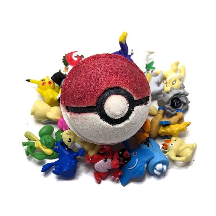 Poké•bomb Bath Bomb, Surprise Toy and Colour for wholesale by Fantasy Soapworks