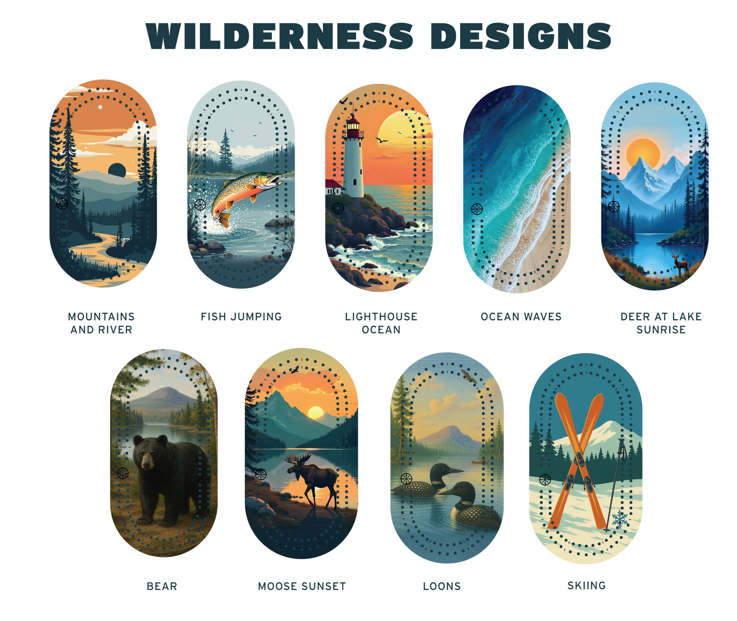 Cast & Carve – Engroshandel Brætspil – Farverig Vildmark Mini Rejse Cribbage Bræt3