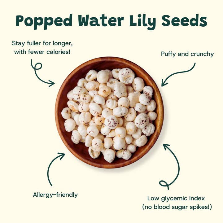 NutriPop - Wholesale Puffed Snack - NutriPop Popped Water Lily Seeds - Spicy Peri-Peri (1Oz)2