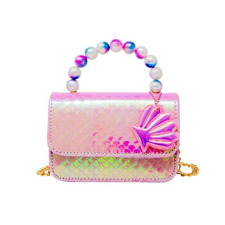 Tiny Treats and ZOMI GEMS - Wholesale Crossbody Bag - Kids - Mermaid Pearl Handle Seashell Bag