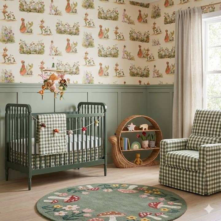 Carta da parati Pip di Strawberry Snail Illustrations per la vendita all'ingrosso da parte di Loomwell Home Goods