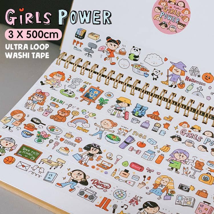 RiN! Studio US - Wholesale Washi Tape - Kawaii Washi Tape, Bullet Journaling Washi Tape, BuJo Tape, Girl Power Gift, Girl Washi Tape, Kawaii Craft Tape, Fashion Scrapbook Tape0