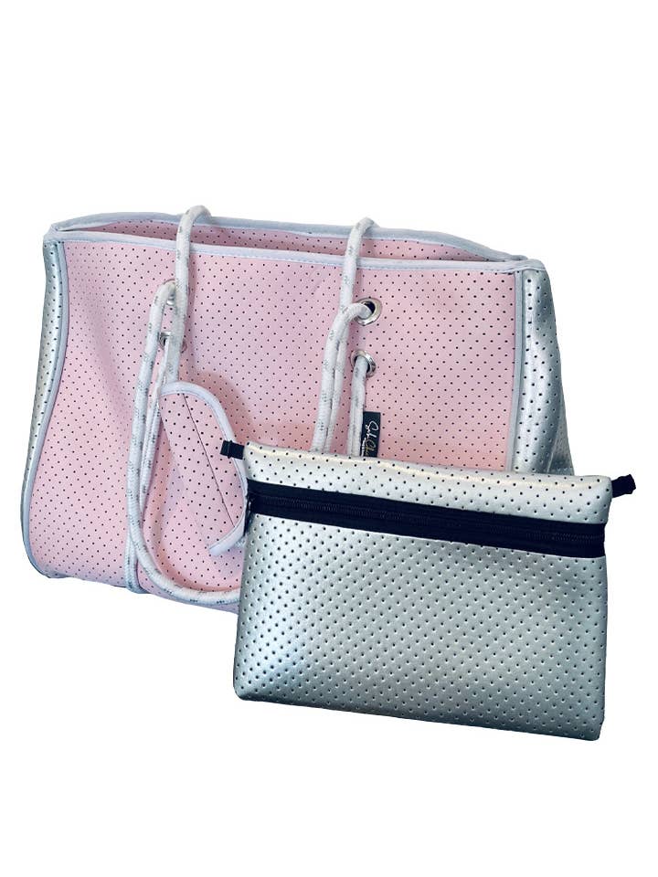 Pink Cotton Candy Neoprene Tote Beach Bag for wholesale by SabiChic