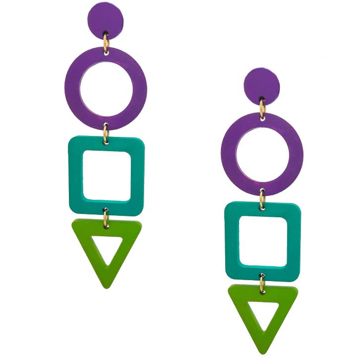 Pendientes Ligeros de Declaración con Forma Apilada | Agua Salada para venta al por mayor de SCOTCHBONNET!