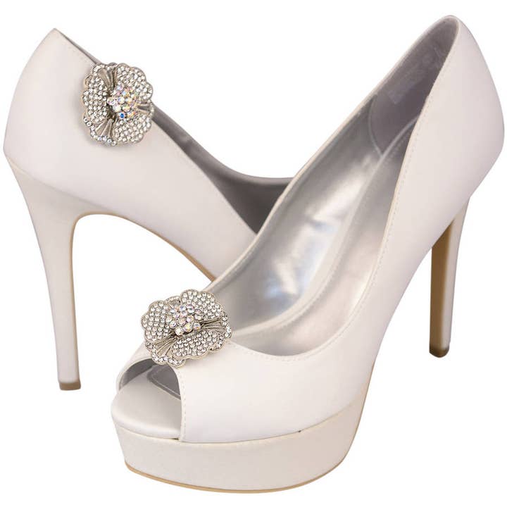 17 Main - Wholesale Shoe Accessories - Set of 2 Rhinestone Shoe Buckles, 2784