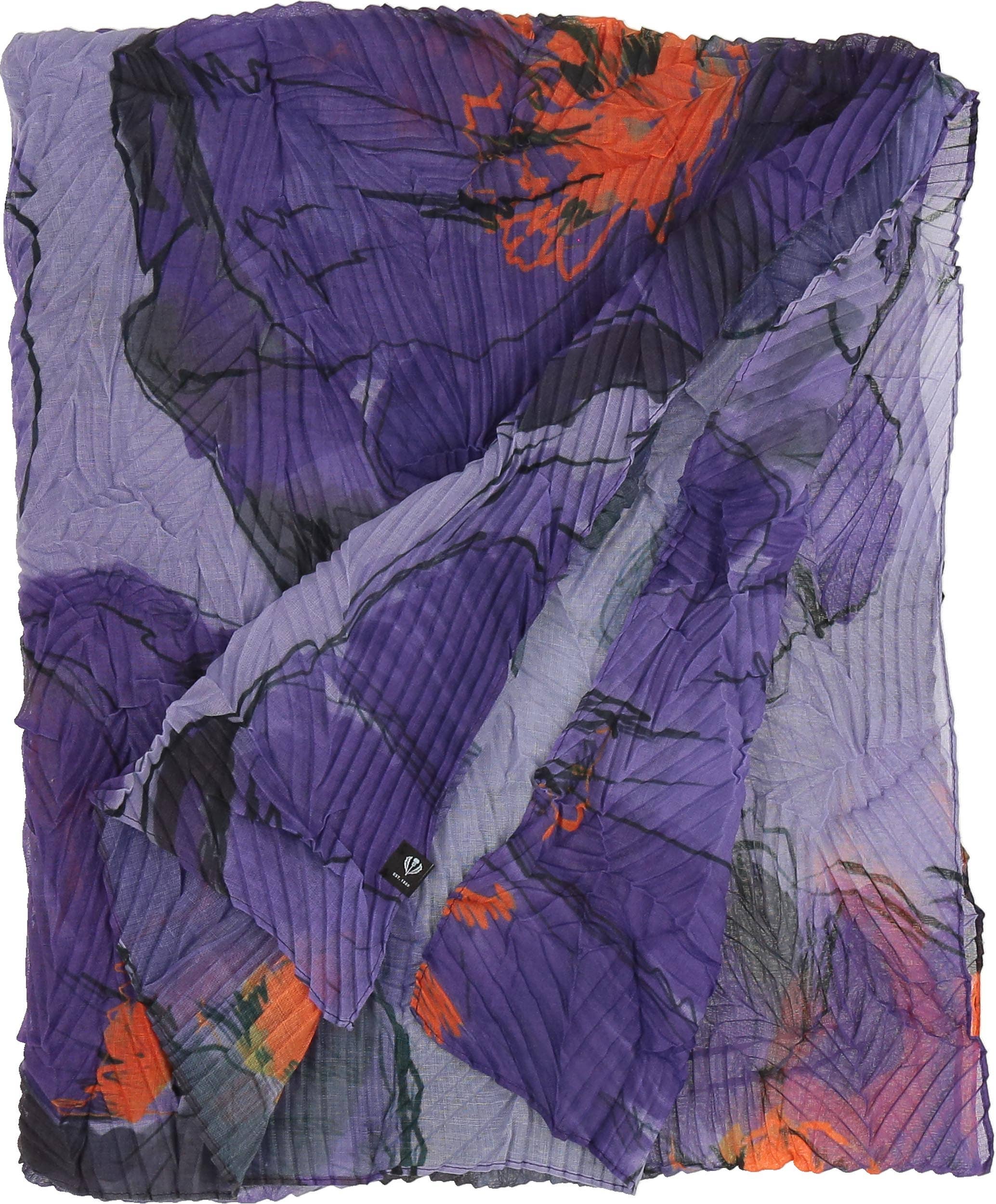 FRAAS - The Scarf Company - Vente Écharpe – femme - Plisse écologique à fleurs botaniques8