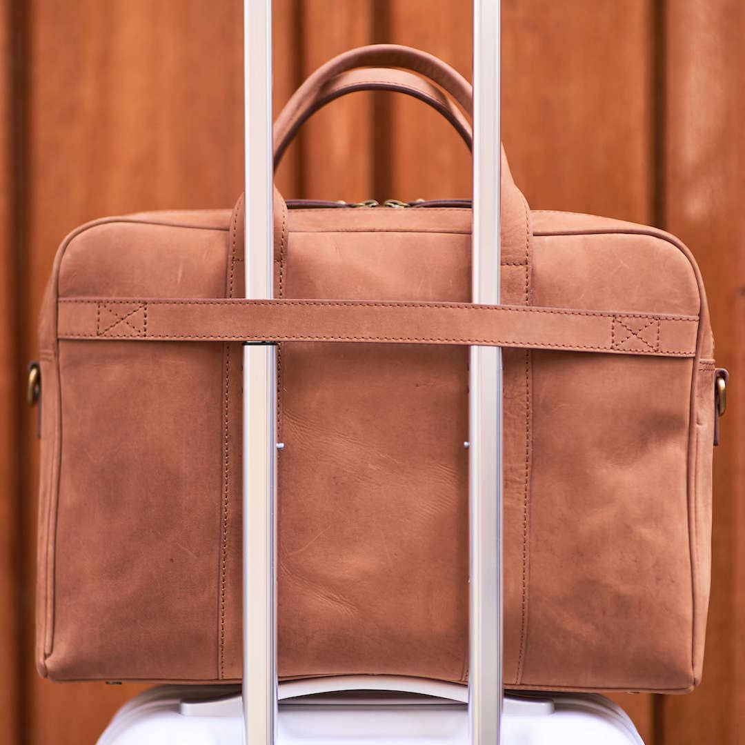 O My Bag - Wholesale Weekender Bag - Women's - Leather Bag Harvey Maxi - Camel Hunter Leather4