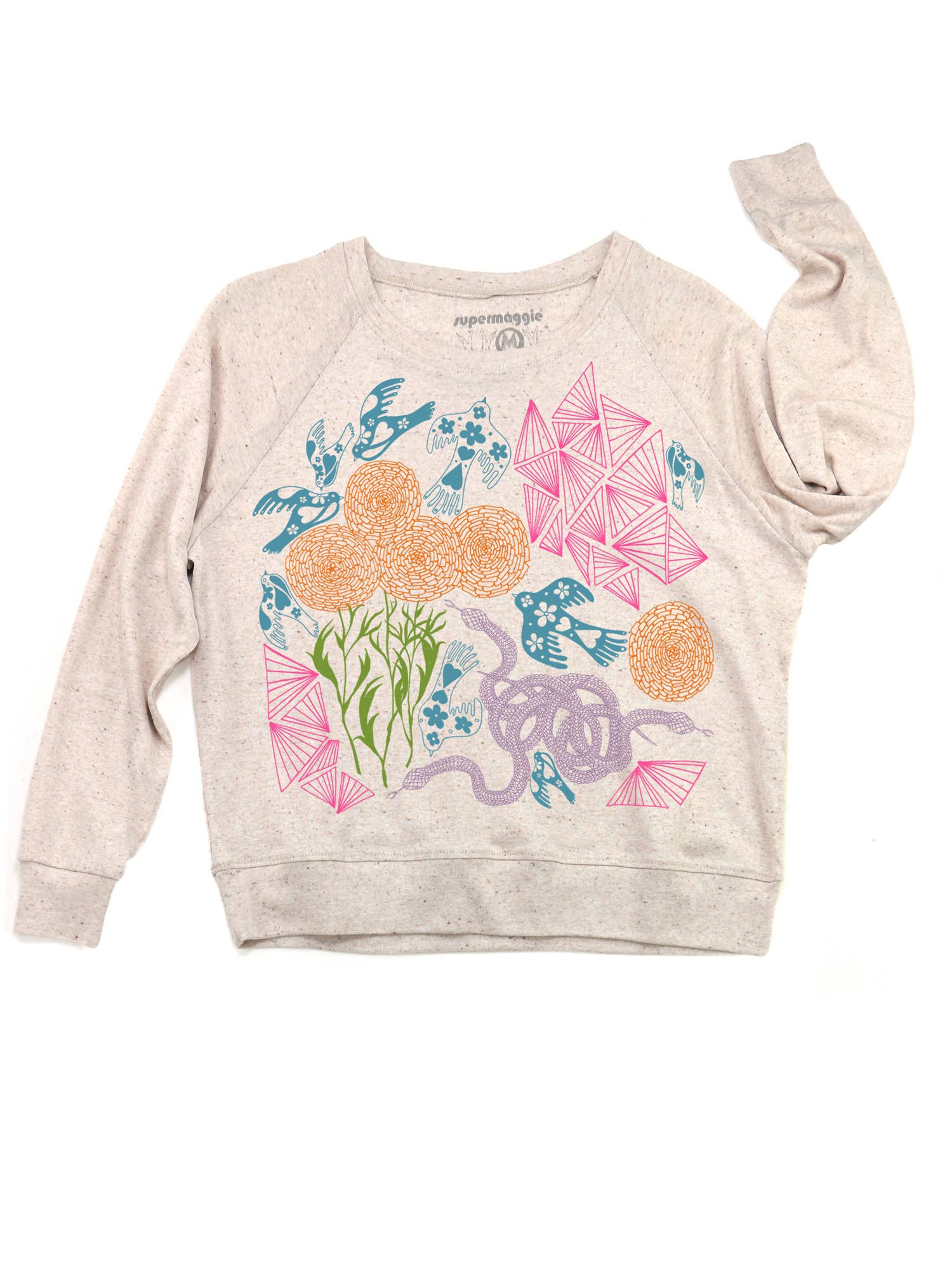 Supermaggie @ Faire - Wholesale T-Shirt (Graphic) - Women's - Secret Garden Pia Tri Blend Pullover0