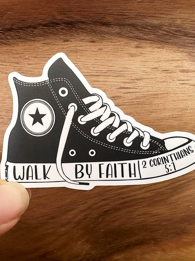 Walk By Faith | Christian Sticker | Chuck Taylor All Stars and other Purchase Wholesale walk by faith. Free Returns & Net 60 Terms on Faire trending on Faire.