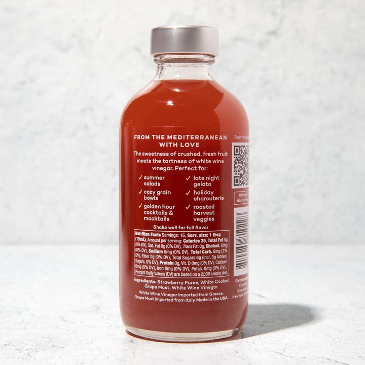 Kosterina - Wholesale Vinegar - Crushed Strawberry Vinegar (8oz)1