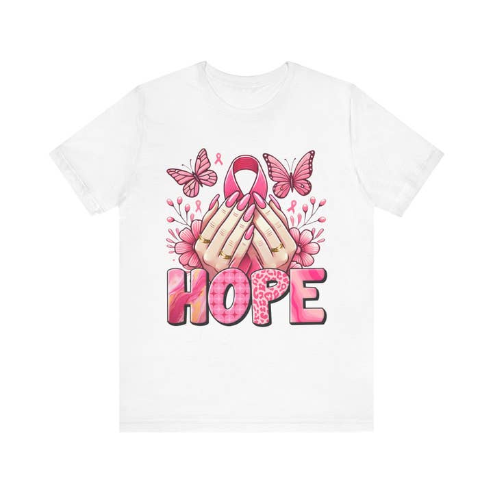 Hope Breast Cancer Awareness Unisex Jersey Short Sleeve Tee for wholesale by Spicy Nice Boutique