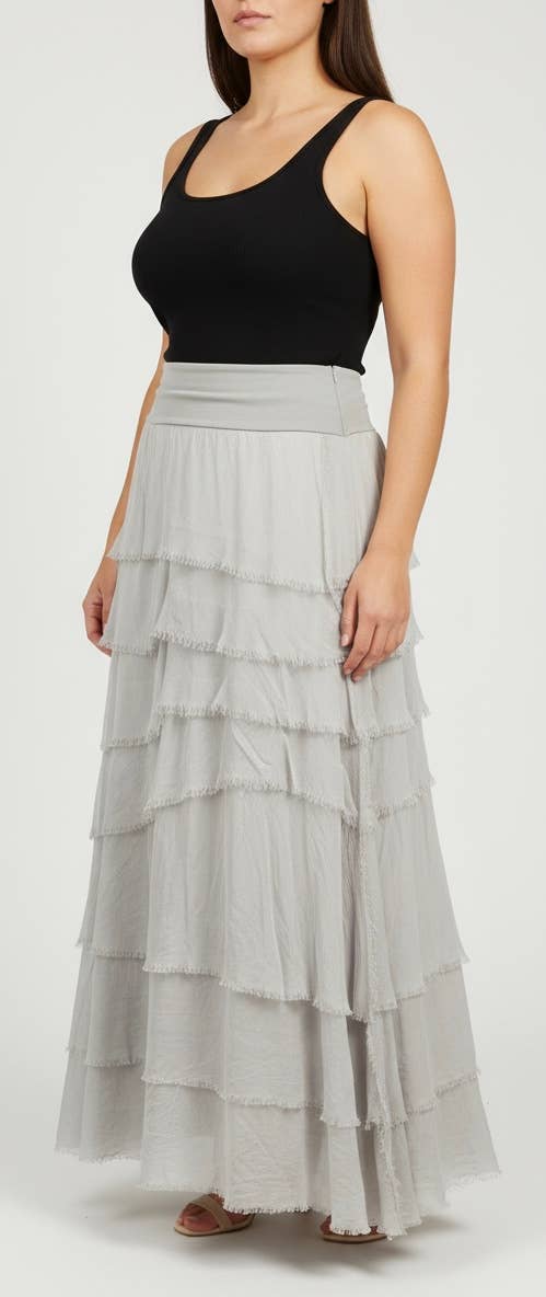 Karamel Collection - Vente Jupe – femme - Jupe en soie à volants  
Aucun tarif ne sera ajouté2