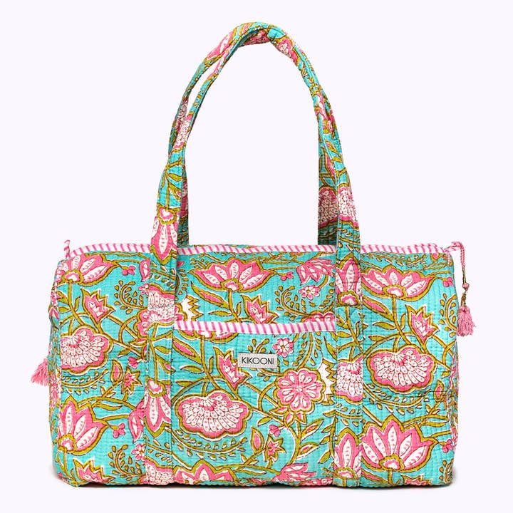 Handgemaakte katoenen tas « Pink Lotus » voor wholesale door kikooni
