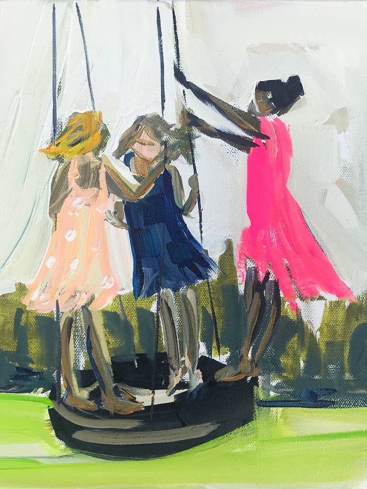 Impression figurative sur papier, « Joy » pour la vente par Maren Devine Art