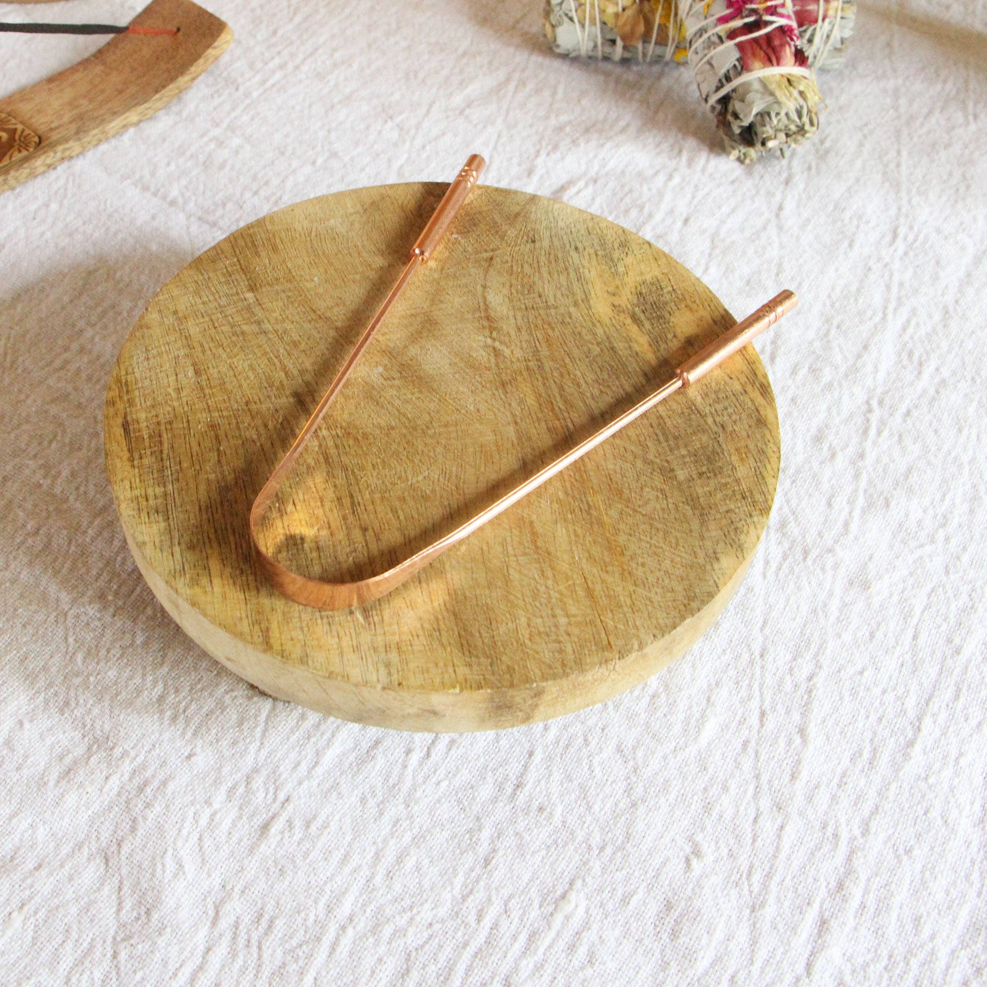 Bamboon - Vente Gratte-langues - Gratte-langue ayurvédique Premium en Cuivre0