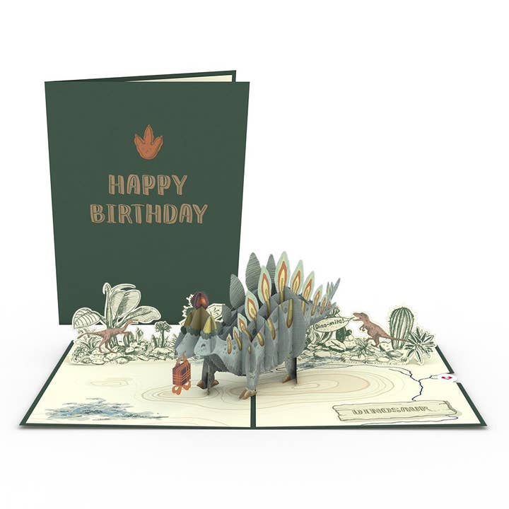 Lovepop Cards - Wholesale Birthday Card - Happy Birthday Stegosaurus 5''x7'' Card, Birthday Cards3
