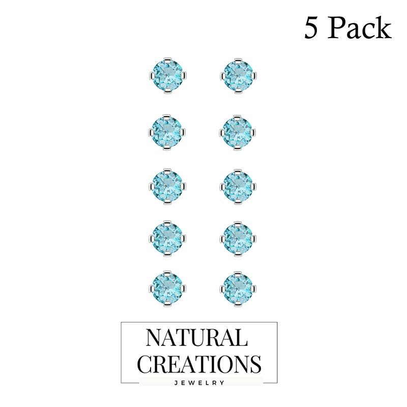 Nature Crafts – wholesale Stud/post earrings – Natural Gemstone Round Stud Earrings for Women in 925 Silver3