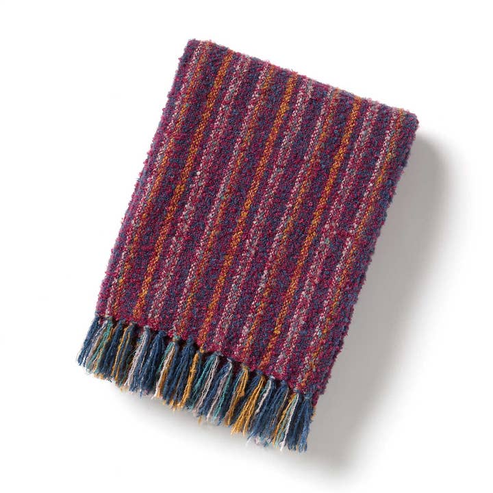 Jewel Stripe Boucle Throw for wholesale by SERRV International