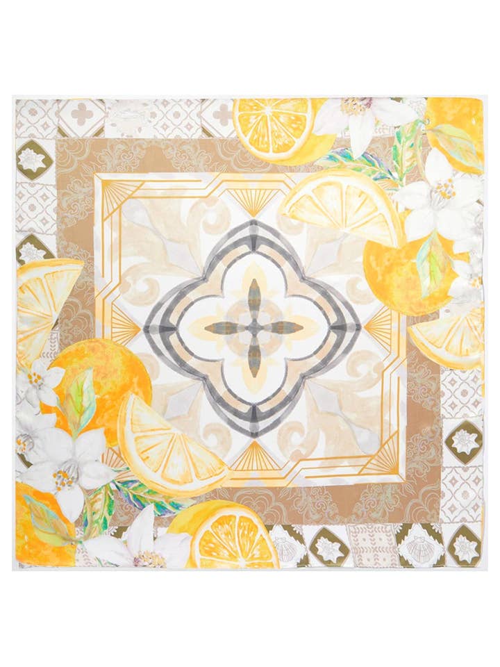 Sciarpa Quadrata Arancione Vintage Palm Beach per la vendita all'ingrosso da parte di Embellish Your Life