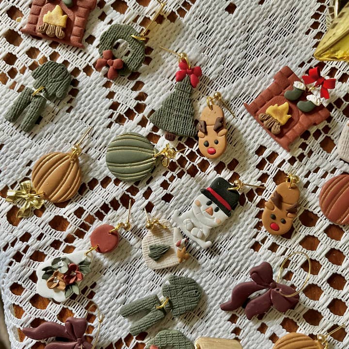 Terra Made - Wholesale Dangle Earrings - fancy basic christmas bow earrings 4