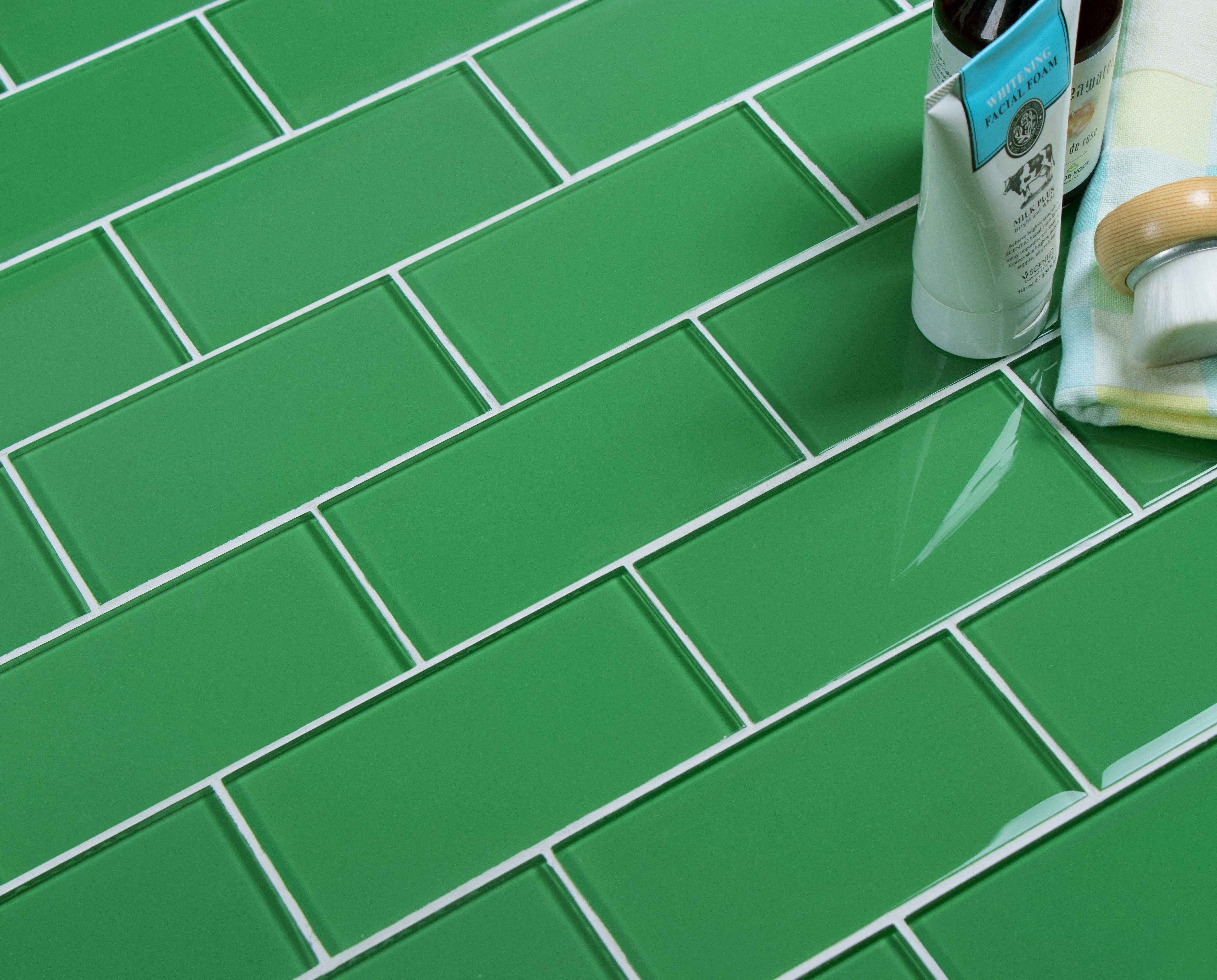 WS Tiles - Vente Carrelages muraux - Carreau de mosaïque en verre de 3" x 6", dosseret pour cuisine et salle de bain - 5 pieds carrés par carton25