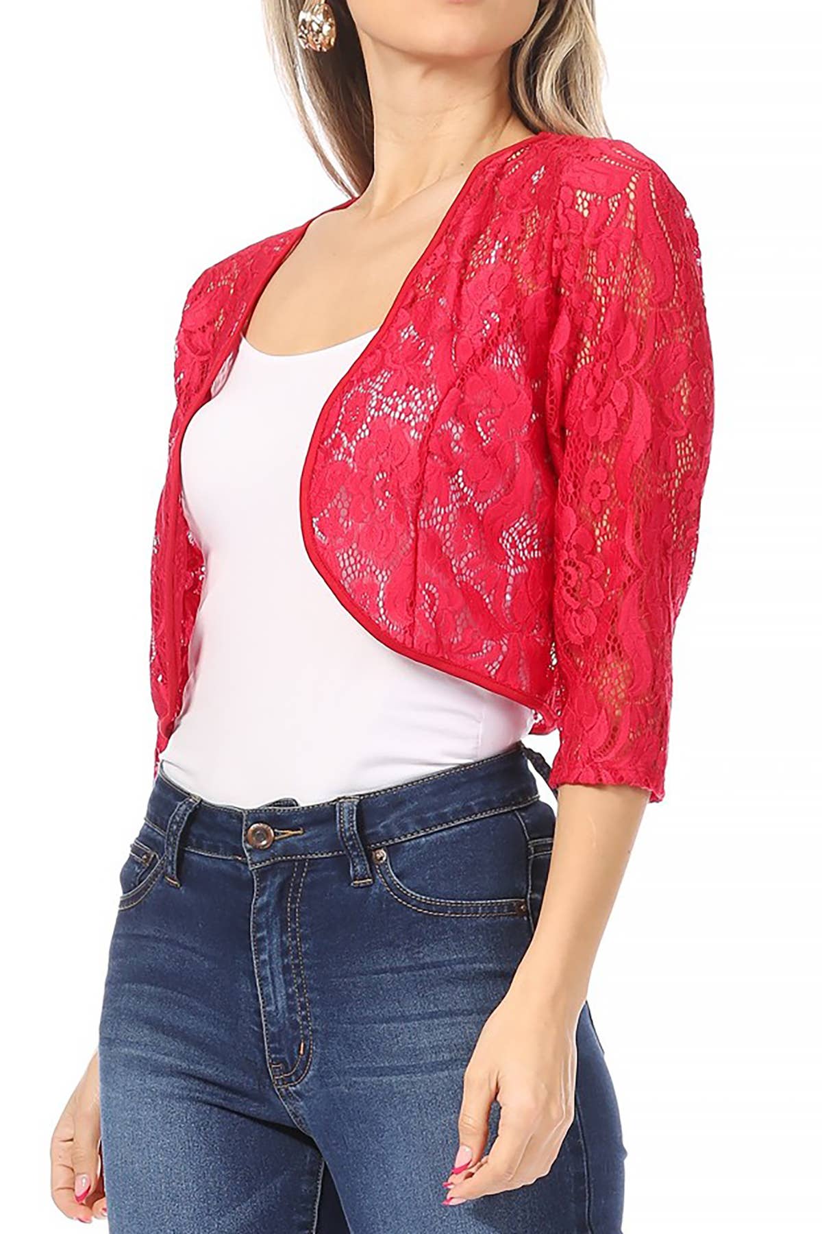 MOA COLLECTION - Wholesale Cardigan - Women's - Women's Casual Lace Bolero Crochet Cardigan25